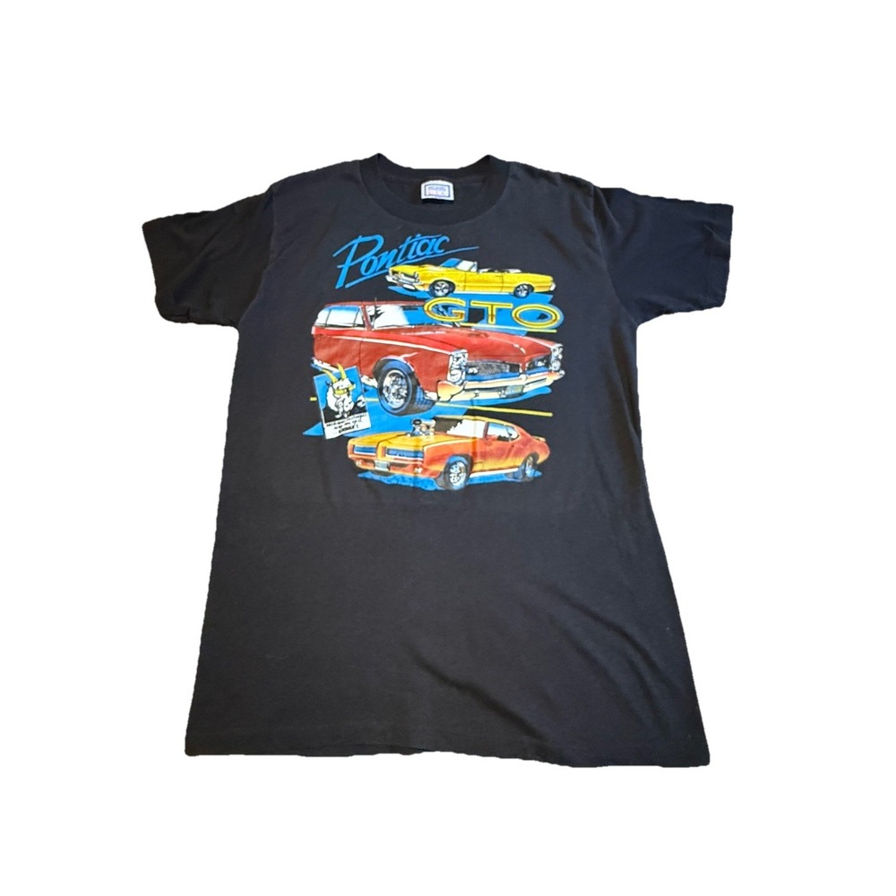 Vintage Pontiac GTO Black Single‎ Stitch Short Sleeve T-shirt Large 42-44 USA